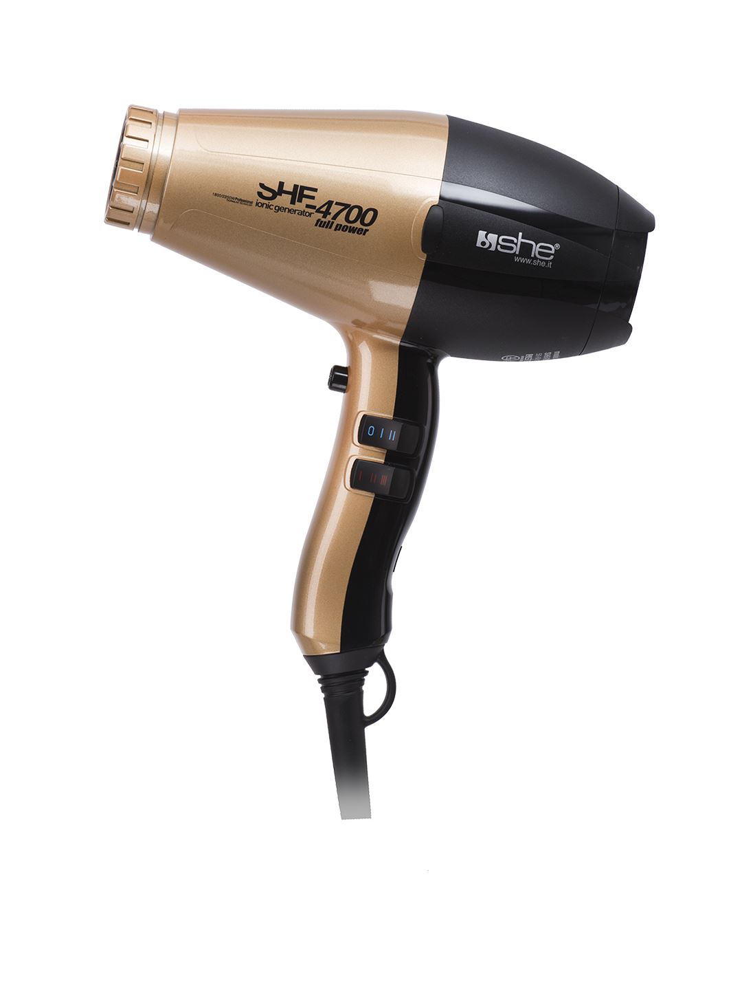 SHE 4700 – Secador de pelo ultraligero