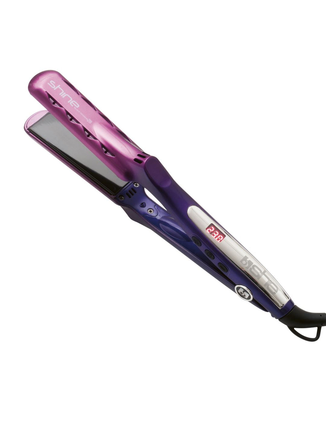 SHINE BLACK TITANIUM 28 – Plancha para el cabello de titanio y nano turmalina
