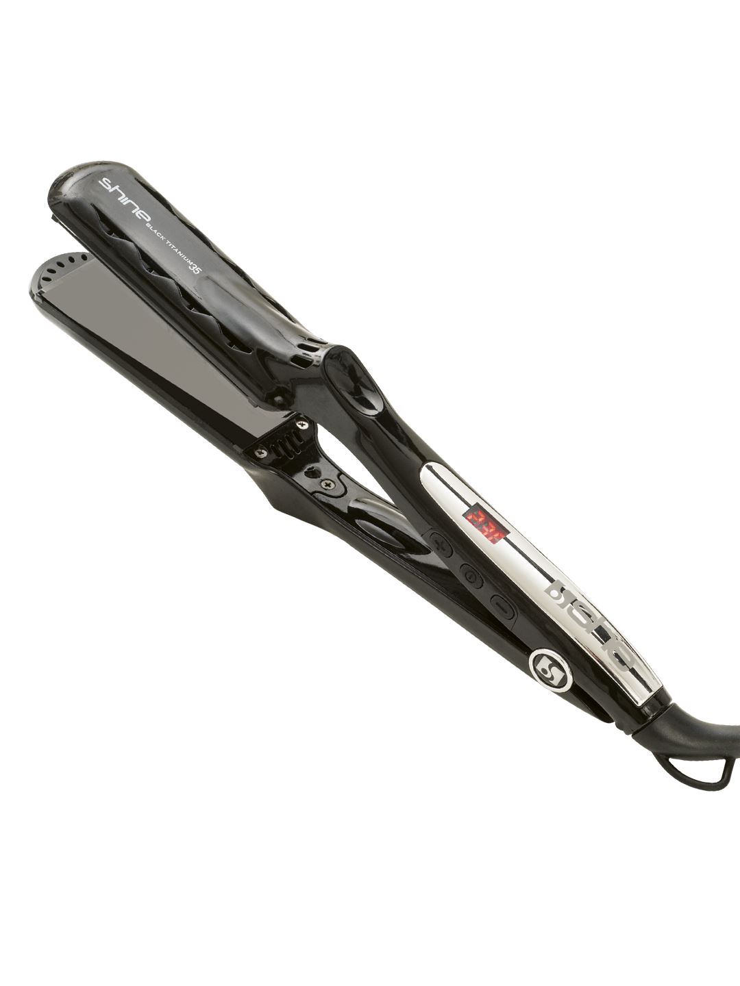 SHINE BLACK TITANIUM 35 – Plancha para el cabello de titanio y nano turmalina