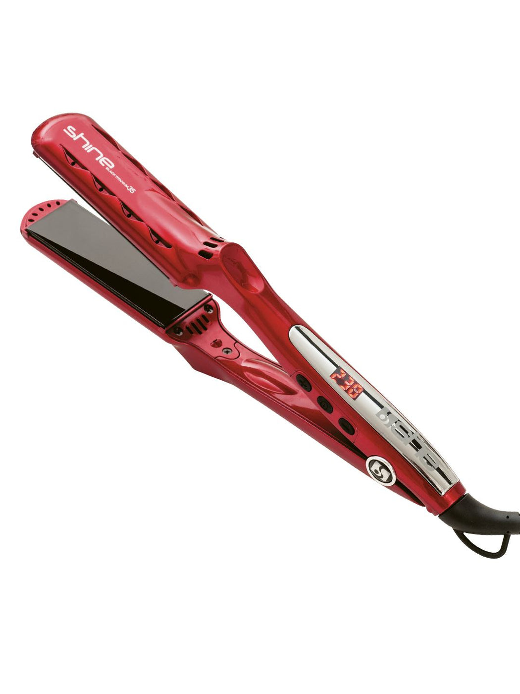 SHINE BLACK TITANIUM 35 – Plancha para el cabello de titanio y nano turmalina