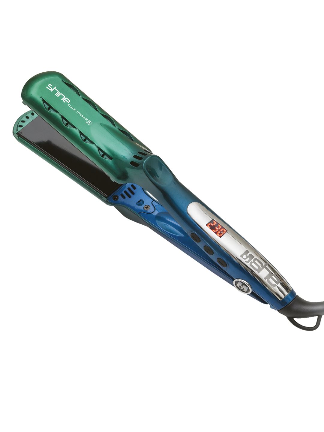 SHINE BLACK TITANIUM 35 – Plancha para el cabello de titanio y nano turmalina