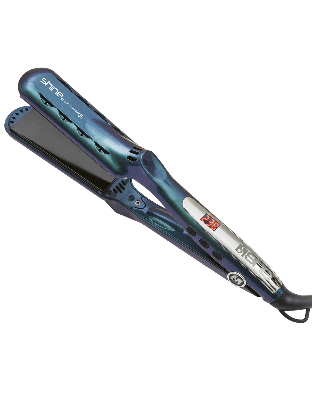 SHINE BLACK TITANIUM 35 – Plancha para el cabello de titanio y nano turmalina