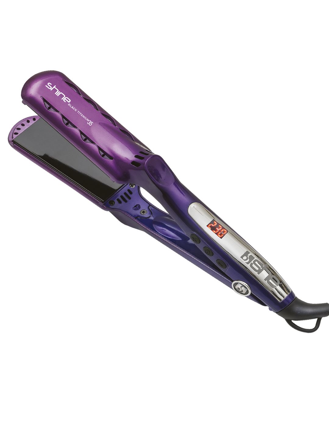SHINE BLACK TITANIUM 35 – Plancha para el cabello de titanio y nano turmalina